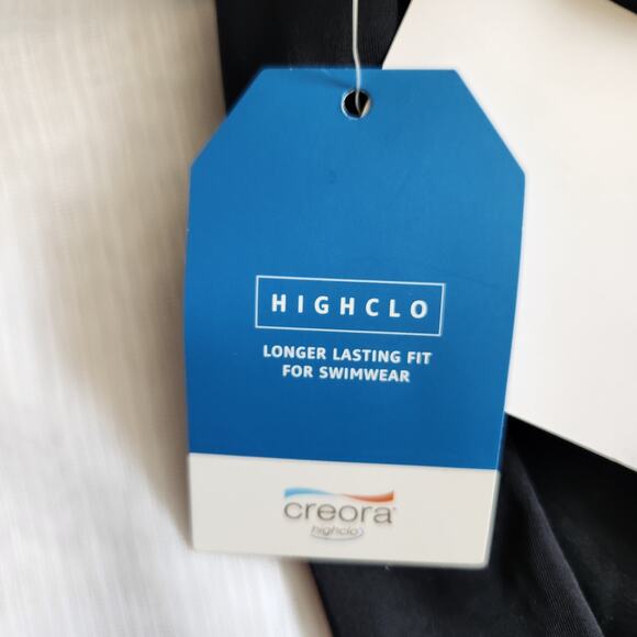 Maxine of Hollywood Tankini Swimsuit Top Women 14 Black Stripe Beach Cruise Boho - Picture 11 of 14